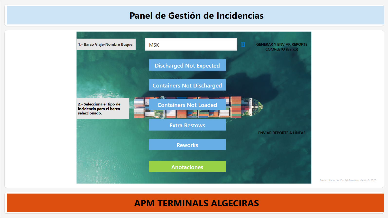 Pantalla de inicio